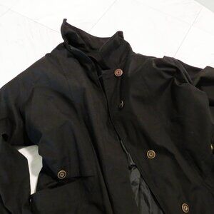 Women's Trench Coat, Black. Minimalist, Large